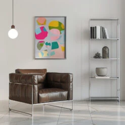 Minimal Cutout Colorful - Stretched Canvas, Poster Or Fine Art Print(Minimal Cutout Colorful Stretched Canvas Poster Or Fine Art Print) 21 Minimal Cutout Colorful - Stretched Canvas, Poster Or Fine Art Print(Minimal Cutout Colorful Stretched Canvas Poster Or Fine Art Print) -Heart Wall Art Store pictufy interior chrome armchair ratio 5x7 2552769