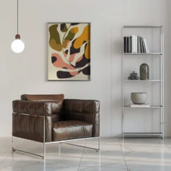 Mid Century Matisse Kopie - Stretched Canvas, Poster Or Fine Art Print(Mid Century Matisse Kopie Stretched Canvas Poster Or Fine Art Print) -Heart Wall Art Store pictufy interior chrome armchair ratio 5x7 2552968