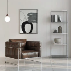 Painted Lines Swazz Kopie - Stretched Canvas, Poster Or Fine Art Print(Painted Lines Swazz Kopie Stretched Canvas Poster Or Fine Art Print) -Heart Wall Art Store pictufy interior chrome armchair ratio 5x7 2553059