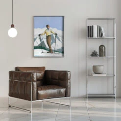 Skier Enjoying The View - Stretched Canvas, Poster Or Fine Art Print(Skier Enjoying The View Stretched Canvas Poster Or Fine Art Print) 21 Skier Enjoying The View - Stretched Canvas, Poster Or Fine Art Print(Skier Enjoying The View Stretched Canvas Poster Or Fine Art Print) -Heart Wall Art Store pictufy interior chrome armchair ratio 5x7 2636990