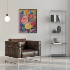 Watercolor Floral No. 6 - Stretched Canvas, Poster Or Fine Art Print(Watercolor Floral No 6 Stretched Canvas Poster Or Fine Art Print) -Heart Wall Art Store pictufy interior chrome armchair ratio 5x7 2775377
