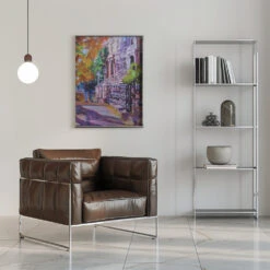 Autumn Stroll - Stretched Canvas, Poster Or Fine Art Print(Autumn Stroll Stretched Canvas Poster Or Fine Art Print) -Heart Wall Art Store pictufy interior chrome armchair ratio 5x7 2786430