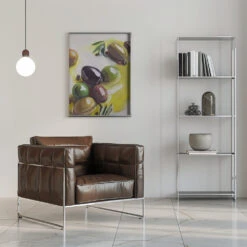 Olives - Stretched Canvas, Poster Or Fine Art Print(Olives Stretched Canvas Poster Or Fine Art Print) -Heart Wall Art Store pictufy interior chrome armchair ratio 5x7 2787376