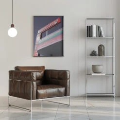 Las Vegas Pink Gas Station - Stretched Canvas, Poster Or Fine Art Print(Las Vegas Pink Gas Station Stretched Canvas Poster Or Fine Art Print) -Heart Wall Art Store pictufy interior chrome armchair ratio 5x7 2817196