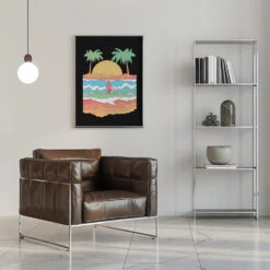 Let The Waves Set You Free - Stretched Canvas, Poster Or Fine Art Print(Let The Waves Set You Free Stretched Canvas Poster Or Fine Art Print) -Heart Wall Art Store pictufy interior chrome armchair ratio 5x7 2827196