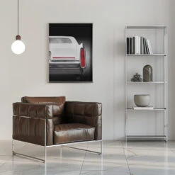 American Classic Car Brougham 1987 Rear - Stretched Canvas, Poster Or Fine Art Print(American Classic Car Brougham 1987 Rear Stretched Canvas Poster Or Fine Art Print) -Heart Wall Art Store pictufy interior chrome armchair ratio 5x7 2860388