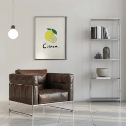 Modern French Fruits Collection "Lemon / Citron" - Stretched Canvas, Poster Or Fine Art Print(Modern French Fruits Collection Quot Lemon Citron Quot Stretched Canvas Poster Or Fine Art Print) -Heart Wall Art Store pictufy interior chrome armchair ratio 5x7 2873022