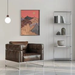 The Jagged Peaks Of Autumn - Stretched Canvas, Poster Or Fine Art Print(The Jagged Peaks Of Autumn Stretched Canvas Poster Or Fine Art Print) -Heart Wall Art Store pictufy interior chrome armchair ratio 5x7 2914988