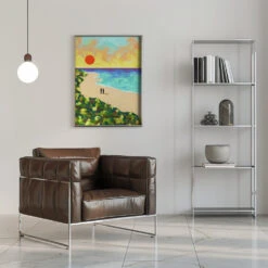 Golden Glow - Stretched Canvas, Poster Or Fine Art Print(Golden Glow Stretched Canvas Poster Or Fine Art Print) -Heart Wall Art Store pictufy interior chrome armchair ratio 5x7 2935205