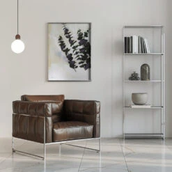 Eucalyptus Painting 1 - Stretched Canvas, Poster Or Fine Art Print(Eucalyptus Painting 1 Stretched Canvas Poster Or Fine Art Print) -Heart Wall Art Store pictufy interior chrome armchair ratio 5x7 2941673