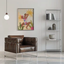 Beneath The Smiling Sun - Stretched Canvas, Poster Or Fine Art Print(Beneath The Smiling Sun Stretched Canvas Poster Or Fine Art Print) -Heart Wall Art Store pictufy interior chrome armchair ratio 5x7 2957433