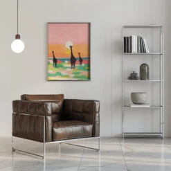 Evening Stroll In The Savannah - Stretched Canvas, Poster Or Fine Art Print(Evening Stroll In The Savannah Stretched Canvas Poster Or Fine Art Print) 21 Evening Stroll In The Savannah - Stretched Canvas, Poster Or Fine Art Print(Evening Stroll In The Savannah Stretched Canvas Poster Or Fine Art Print) -Heart Wall Art Store pictufy interior chrome armchair ratio 5x7 2964742