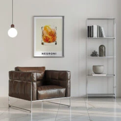 Negroni - Stretched Canvas, Poster Or Fine Art Print(Negroni Stretched Canvas Poster Or Fine Art Print 1) -Heart Wall Art Store pictufy interior chrome armchair ratio 5x7 2996283