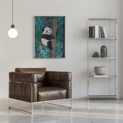Jungle Panda - Stretched Canvas, Poster Or Fine Art Print(Jungle Panda Stretched Canvas Poster Or Fine Art Print) -Heart Wall Art Store pictufy interior chrome armchair ratio 5x7 3099310