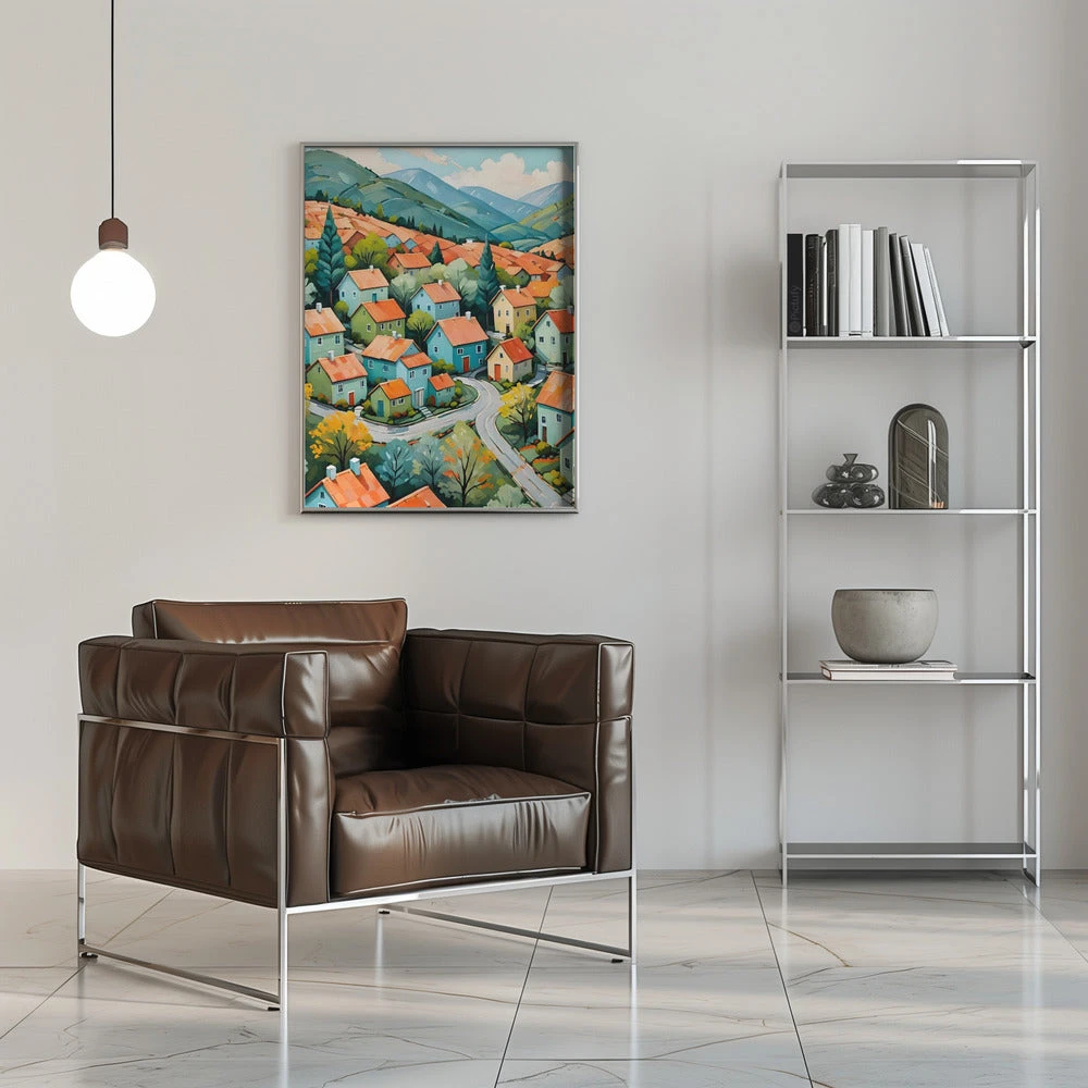 Pastel Village Dream - Stretched Canvas, Poster Or Fine Art Print(Pastel Village Dream Stretched Canvas Poster Or Fine Art Print) 10 Pastel Village Dream - Stretched Canvas, Poster Or Fine Art Print(Pastel Village Dream Stretched Canvas Poster Or Fine Art Print) - Image 10