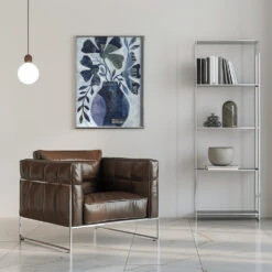 Indigo Blue Still Life - Stretched Canvas, Poster Or Fine Art Print(Indigo Blue Still Life Stretched Canvas Poster Or Fine Art Print 1) -Heart Wall Art Store pictufy interior chrome armchair ratio 5x7 3146582