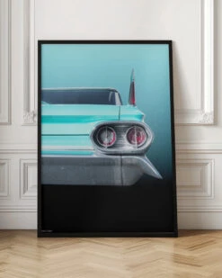 US Classic Car 1961 Sedan Deville - Stretched Canvas, Poster Or Fine Art Print(Us Classic Car 1961 Sedan Deville Stretched Canvas Poster Or Fine Art Print) -Heart Wall Art Store pictufy interior floor ratio 2x3 1960482