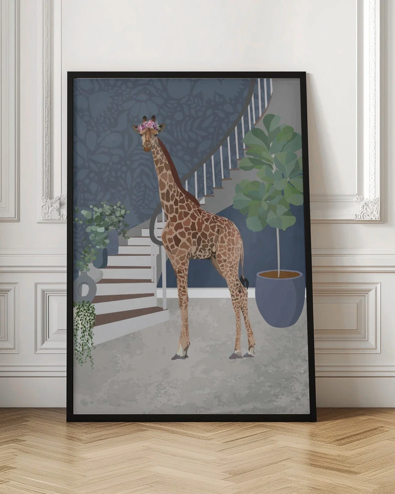 Giraffe By The Stairs - Stretched Canvas, Poster Or Fine Art Print(Giraffe By The Stairs Stretched Canvas Poster Or Fine Art Print) 6 Giraffe By The Stairs - Stretched Canvas, Poster Or Fine Art Print(Giraffe By The Stairs Stretched Canvas Poster Or Fine Art Print) - Image 6
