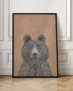 Cool Bear Portrait - Stretched Canvas, Poster Or Fine Art Print(Cool Bear Portrait Stretched Canvas Poster Or Fine Art Print) -Heart Wall Art Store pictufy interior floor ratio 2x3 2425740