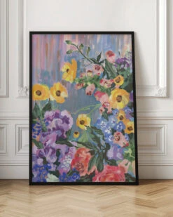 Retro Floral Bouquet - Stretched Canvas, Poster Or Fine Art Print(Retro Floral Bouquet Stretched Canvas Poster Or Fine Art Print) -Heart Wall Art Store pictufy interior floor ratio 2x3 2451045