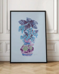 Blooming Vase In Blue - Stretched Canvas, Poster Or Fine Art Print(Blooming Vase In Blue Stretched Canvas Poster Or Fine Art Print) -Heart Wall Art Store pictufy interior floor ratio 2x3 2454665