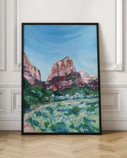 Angels Landing - Stretched Canvas, Poster Or Fine Art Print(Angels Landing Stretched Canvas Poster Or Fine Art Print) -Heart Wall Art Store pictufy interior floor ratio 2x3 2464820