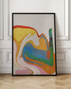 Organic Bauhaus Waved - Stretched Canvas, Poster Or Fine Art Print(Organic Bauhaus Waved Stretched Canvas Poster Or Fine Art Print) -Heart Wall Art Store pictufy interior floor ratio 2x3 2500876