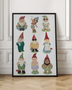 Garden Gnomes - Stretched Canvas, Poster Or Fine Art Print(Garden Gnomes Stretched Canvas Poster Or Fine Art Print) -Heart Wall Art Store pictufy interior floor ratio 2x3 2505732