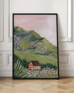 Mountain House By Sarah Gesek- Stretched Canvas, Poster Or Fine Art Print(Mountain House Stretched Canvas Poster Or Fine Art Print) -Heart Wall Art Store pictufy interior floor ratio 2x3 2536256
