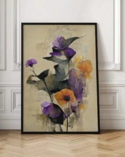 Purple Dry Flowers - Stretched Canvas, Poster Or Fine Art Print(Purple Dry Flowers Stretched Canvas Poster Or Fine Art Print) -Heart Wall Art Store pictufy interior floor ratio 2x3 2546857
