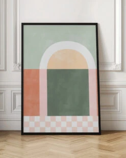 Geometric Composition With Pastel Colors - Stretched Canvas, Poster Or Fine Art Print(Geometric Composition With Pastel Colors Stretched Canvas Poster Or Fine Art Print) -Heart Wall Art Store pictufy interior floor ratio 2x3 2552077