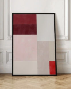 Crimson Hues Harmony - Stretched Canvas, Poster Or Fine Art Print(Crimson Hues Harmony Stretched Canvas Poster Or Fine Art Print) -Heart Wall Art Store pictufy interior floor ratio 2x3 2552171