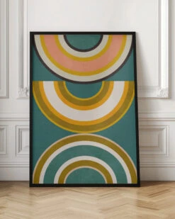 Rainbow Suns 5 Kopie - Stretched Canvas, Poster Or Fine Art Print(Rainbow Suns 5 Kopie Stretched Canvas Poster Or Fine Art Print) -Heart Wall Art Store pictufy interior floor ratio 2x3 2553017