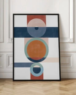 Geometric Shapes With Circles And Rectangles - Stretched Canvas, Poster Or Fine Art Print(Geometric Shapes With Circles And Rectangles Stretched Canvas Poster Or Fine Art Print) -Heart Wall Art Store pictufy interior floor ratio 2x3 2553262