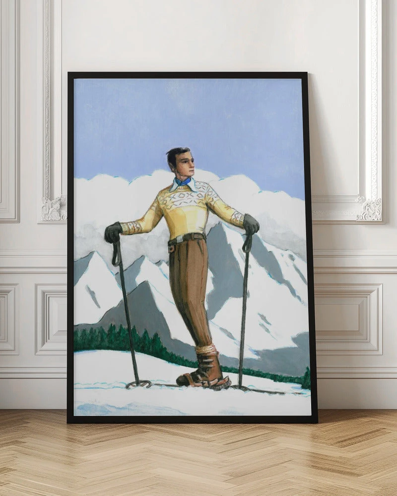 Skier Enjoying The View - Stretched Canvas, Poster Or Fine Art Print(Skier Enjoying The View Stretched Canvas Poster Or Fine Art Print) 6 Skier Enjoying The View - Stretched Canvas, Poster Or Fine Art Print(Skier Enjoying The View Stretched Canvas Poster Or Fine Art Print) - Image 6