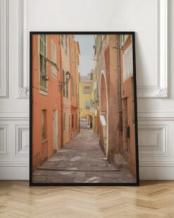 Streets Of Menton - Stretched Canvas, Poster Or Fine Art Print(Streets Of Menton Stretched Canvas Poster Or Fine Art Print 1) -Heart Wall Art Store pictufy interior floor ratio 2x3 2711105