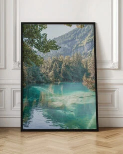 Blausee - Stretched Canvas, Poster Or Fine Art Print(Blausee Stretched Canvas Poster Or Fine Art Print) -Heart Wall Art Store pictufy interior floor ratio 2x3 2711137