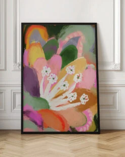 Colorful Bloom - Stretched Canvas, Poster Or Fine Art Print(Colorful Bloom Stretched Canvas Poster Or Fine Art Print) -Heart Wall Art Store pictufy interior floor ratio 2x3 2771142