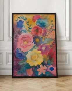 Watercolor Floral No. 6 - Stretched Canvas, Poster Or Fine Art Print(Watercolor Floral No 6 Stretched Canvas Poster Or Fine Art Print) -Heart Wall Art Store pictufy interior floor ratio 2x3 2775377