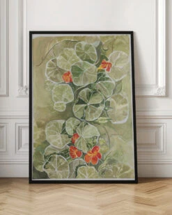 Nasturtium Tapestry - Stretched Canvas, Poster Or Fine Art Print(Nasturtium Tapestry Stretched Canvas Poster Or Fine Art Print) -Heart Wall Art Store pictufy interior floor ratio 2x3 2781442