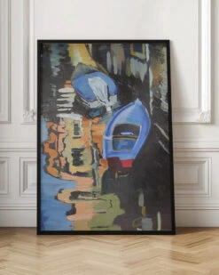 Boats On The Canal - Stretched Canvas, Poster Or Fine Art Print(Boats On The Canal Stretched Canvas Poster Or Fine Art Print) -Heart Wall Art Store pictufy interior floor ratio 2x3 2786577