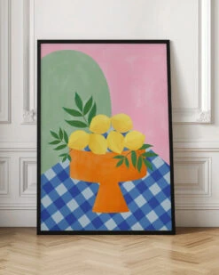 Yellow Lemons With Green Leaves - Stretched Canvas, Poster Or Fine Art Print(Yellow Lemons With Green Leaves Stretched Canvas Poster Or Fine Art Print) -Heart Wall Art Store pictufy interior floor ratio 2x3 2787943