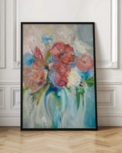 Blue Vase III - Stretched Canvas, Poster Or Fine Art Print(Blue Vase Iii Stretched Canvas Poster Or Fine Art Print) -Heart Wall Art Store pictufy interior floor ratio 2x3 2818644