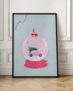 Snowglobe Pink - Stretched Canvas, Poster Or Fine Art Print(Snowglobe Pink Stretched Canvas Poster Or Fine Art Print) 17 Snowglobe Pink - Stretched Canvas, Poster Or Fine Art Print(Snowglobe Pink Stretched Canvas Poster Or Fine Art Print) -Heart Wall Art Store pictufy interior floor ratio 2x3 2849764