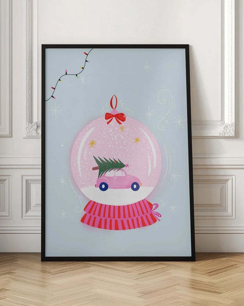 Snowglobe Pink - Stretched Canvas, Poster Or Fine Art Print(Snowglobe Pink Stretched Canvas Poster Or Fine Art Print) 6 Snowglobe Pink - Stretched Canvas, Poster Or Fine Art Print(Snowglobe Pink Stretched Canvas Poster Or Fine Art Print) - Image 6
