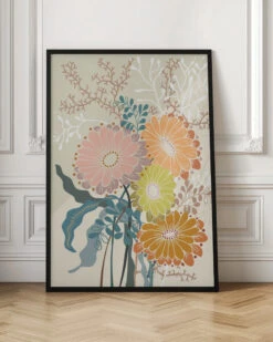Springtime Daisies Earthy Tones - Stretched Canvas, Poster Or Fine Art Print(Springtime Daisies Earthy Tones Stretched Canvas Poster Or Fine Art Print) -Heart Wall Art Store pictufy interior floor ratio 2x3 2858549