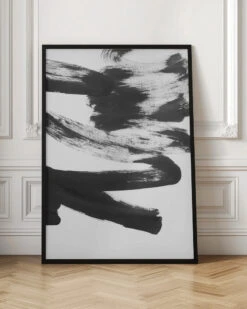 B+W Strokes 5 - Stretched Canvas, Poster Or Fine Art Print(B W Strokes 5 Stretched Canvas Poster Or Fine Art Print) -Heart Wall Art Store pictufy interior floor ratio 2x3 2860821