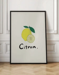 Modern French Fruits Collection "Lemon / Citron" - Stretched Canvas, Poster Or Fine Art Print(Modern French Fruits Collection Quot Lemon Citron Quot Stretched Canvas Poster Or Fine Art Print) -Heart Wall Art Store pictufy interior floor ratio 2x3 2873022