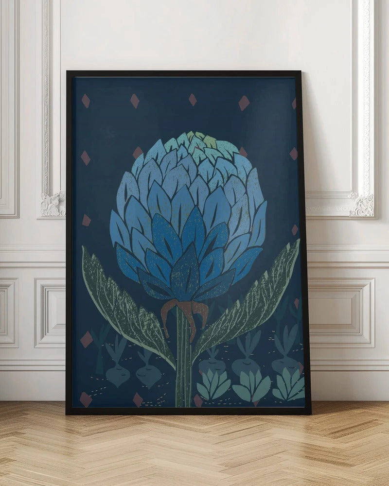 Artichoke Dark Blue - Stretched Canvas, Poster Or Fine Art Print(Artichoke Dark Blue Stretched Canvas Poster Or Fine Art Print) 6 Artichoke Dark Blue - Stretched Canvas, Poster Or Fine Art Print(Artichoke Dark Blue Stretched Canvas Poster Or Fine Art Print) - Image 6