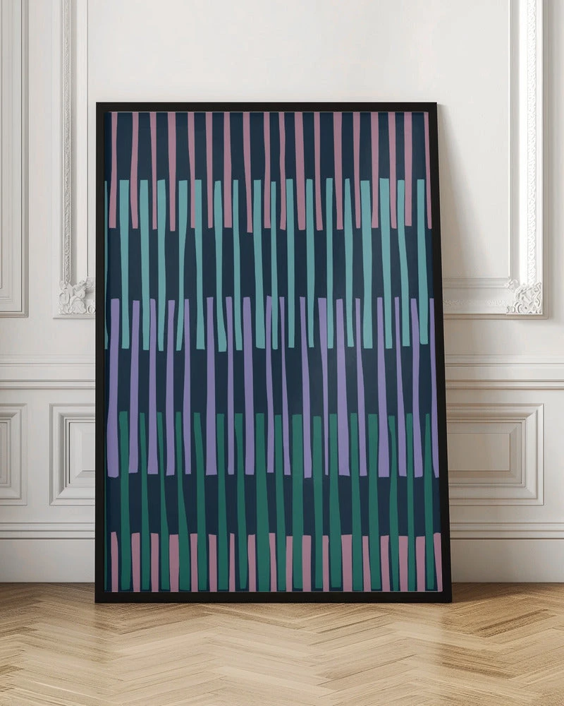 Block Print Geometrics Stripes Dark Blue - Stretched Canvas, Poster Or Fine Art Print(Block Print Geometrics Stripes Dark Blue Stretched Canvas Poster Or Fine Art Print) 6 Block Print Geometrics Stripes Dark Blue - Stretched Canvas, Poster Or Fine Art Print(Block Print Geometrics Stripes Dark Blue Stretched Canvas Poster Or Fine Art Print) - Image 6